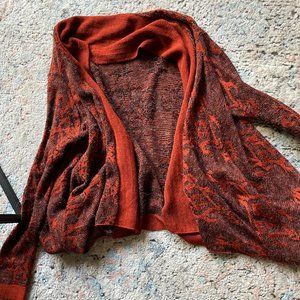 Orange and Black Buckle Light Sweater